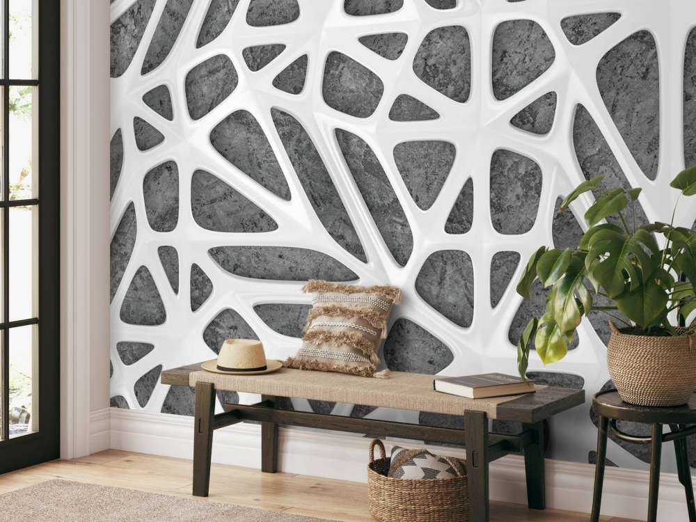 Wit patroon op beton