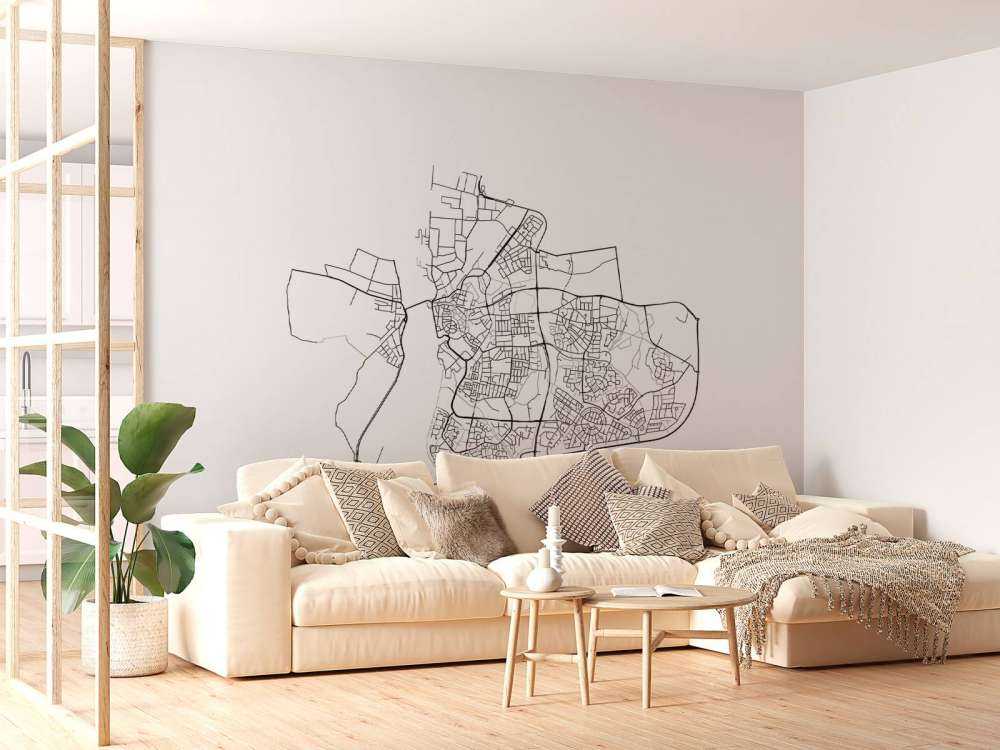 Plattegrond van Zutphen, wit 