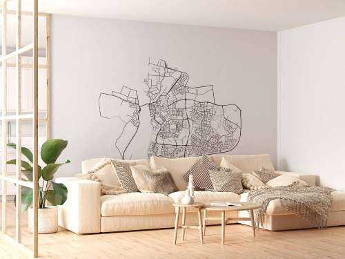 Plattegrond van Zutphen, wit 