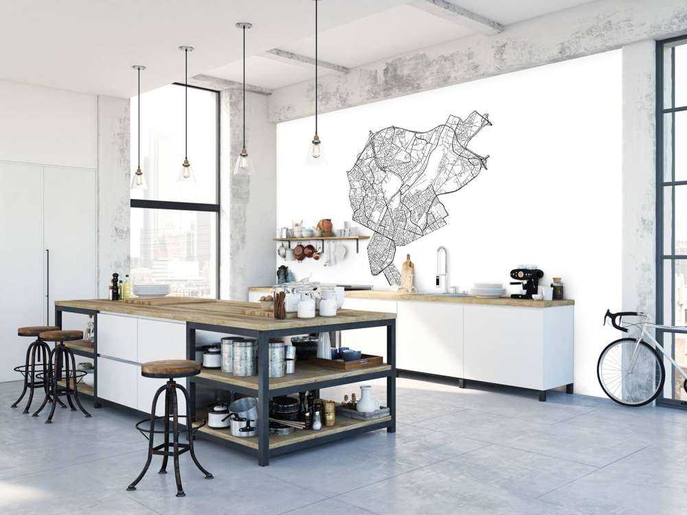 Plattegrond van Brussel, wit 