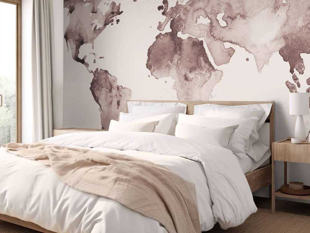 Wereldkaart in sepia