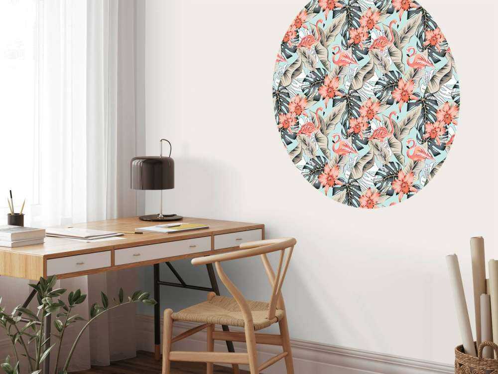 Tropische roze flamingo