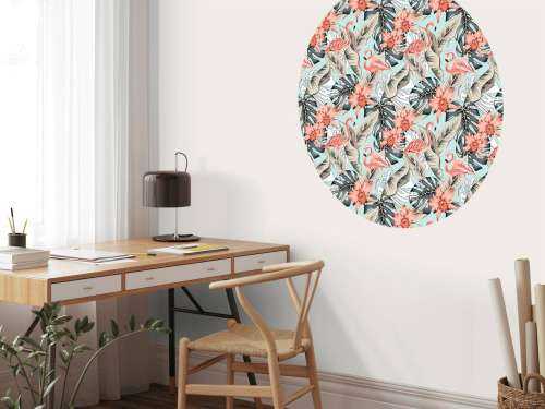 Tropische roze flamingo