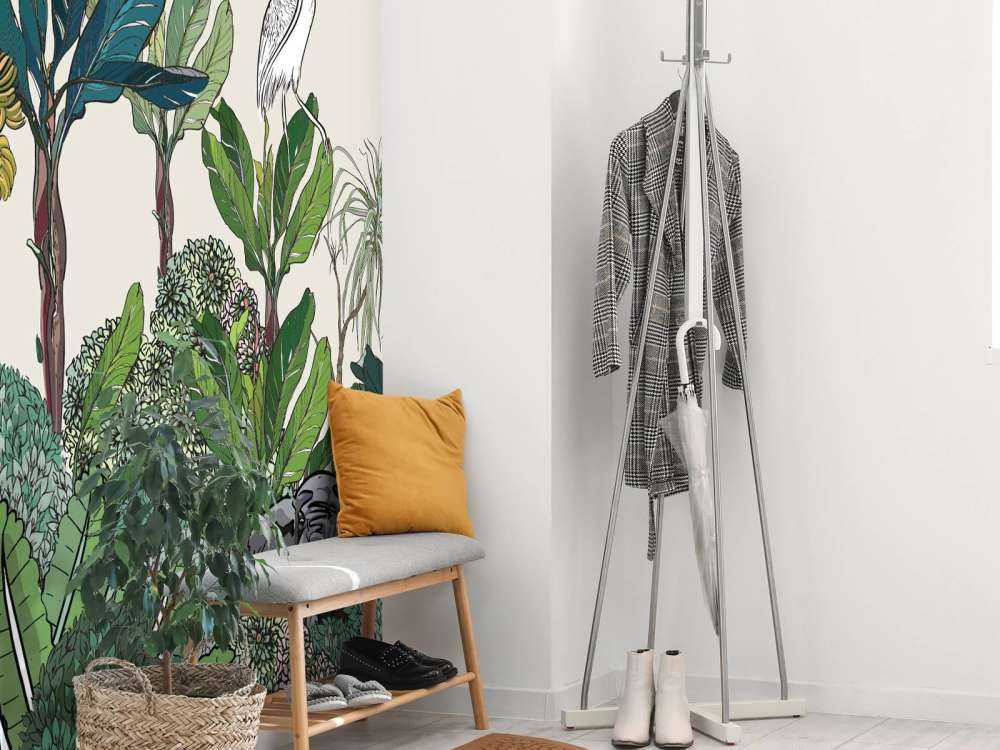 Jungle panorama met dieren