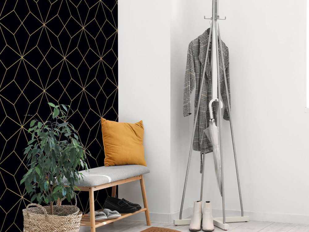 Abstracte lijnen, goud