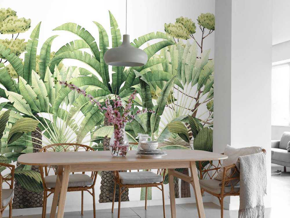 Geschilderde palmbomen