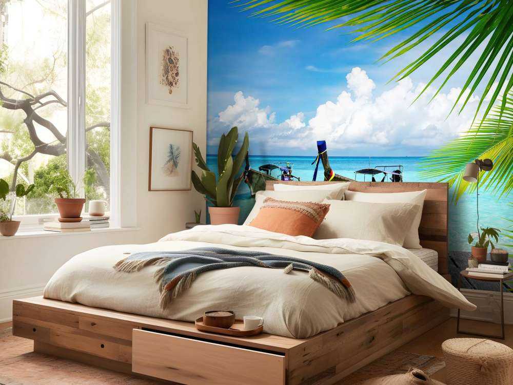 Boot en een palmboom