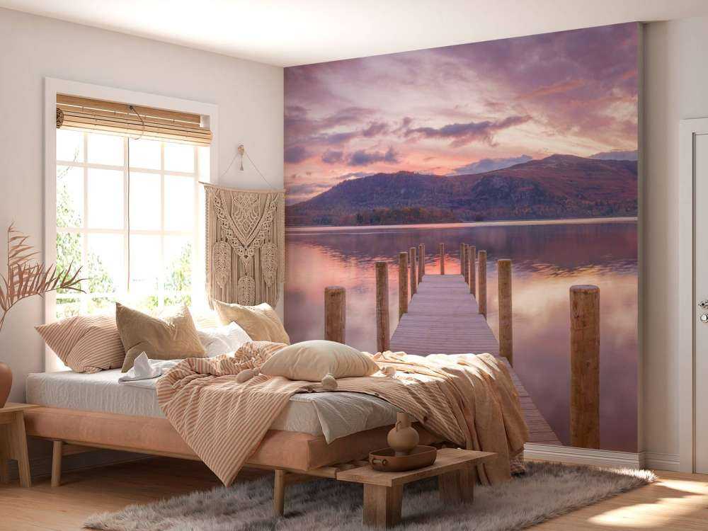 Steiger met zonsondergang