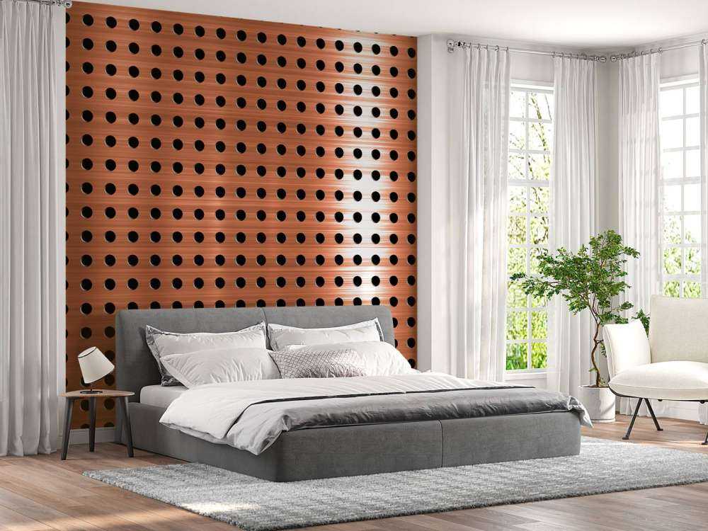 Koperen metalen plaat