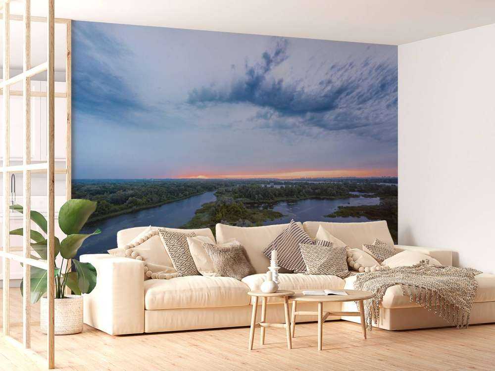 Blauwe zonsondergang