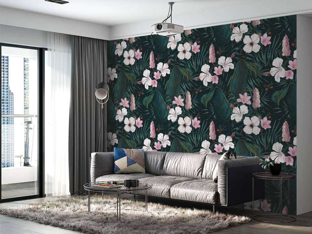 Tropische bloemen patroon