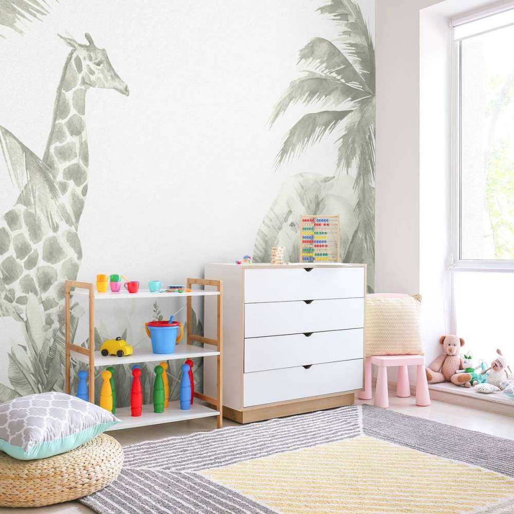 Verschillende jungle dieren in groen