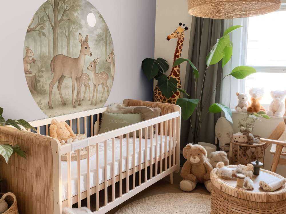 Bosdieren bij maanlicht