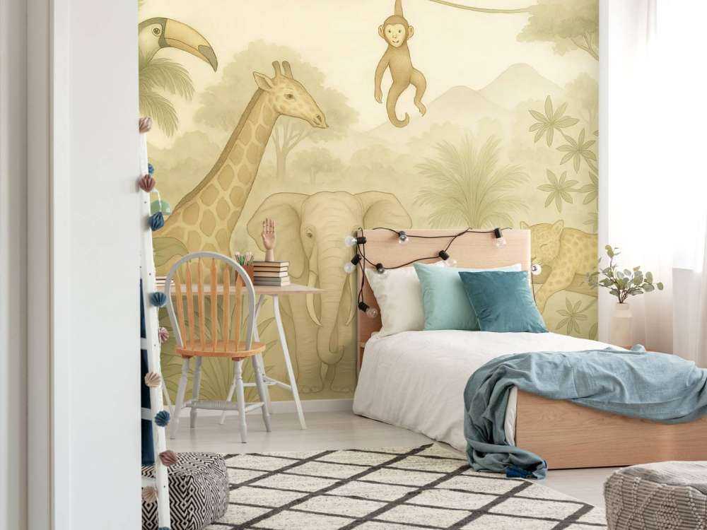 Junglevriendjes in sepia