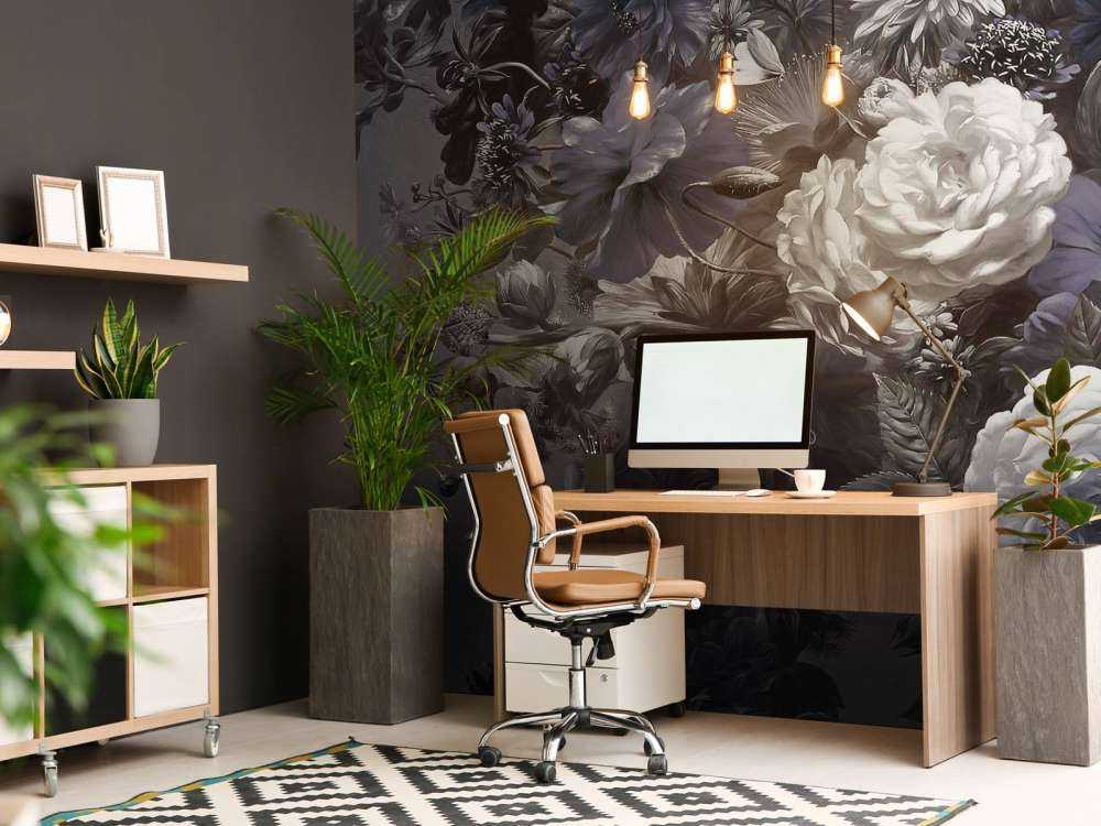 Big bouquet with poppies Blue