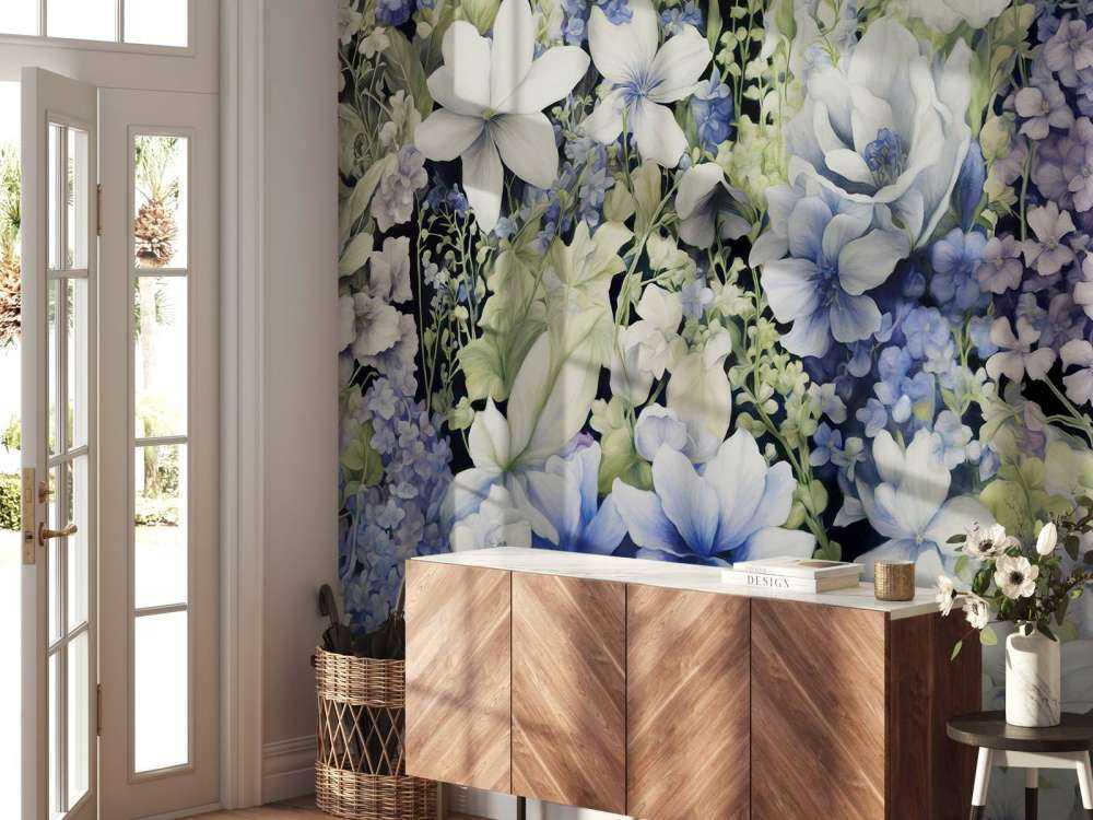 Flower festivalSEAMLESS Blue