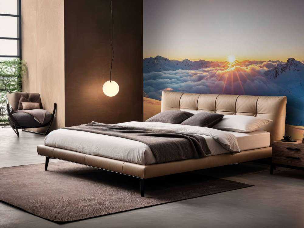 Zonlicht boven wolkendek in bergen