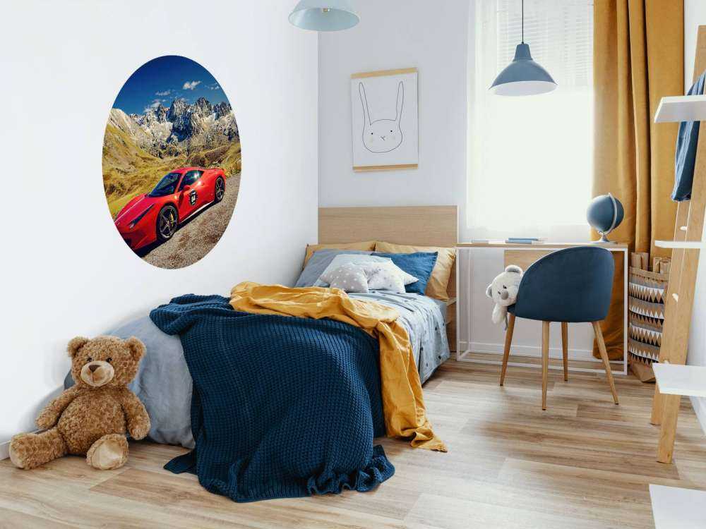 Ferrari 458 met alpentoppen