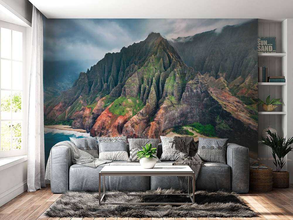 Dramatische kliffen aan turquoise kust