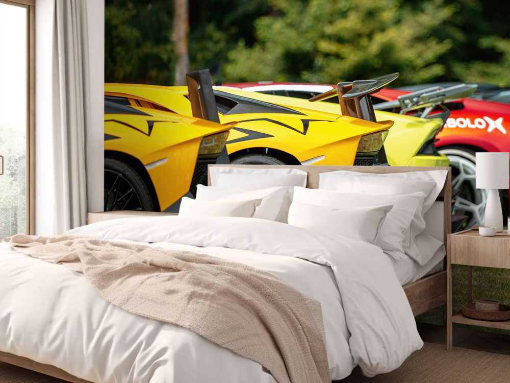 Supercars collectie in de natuur