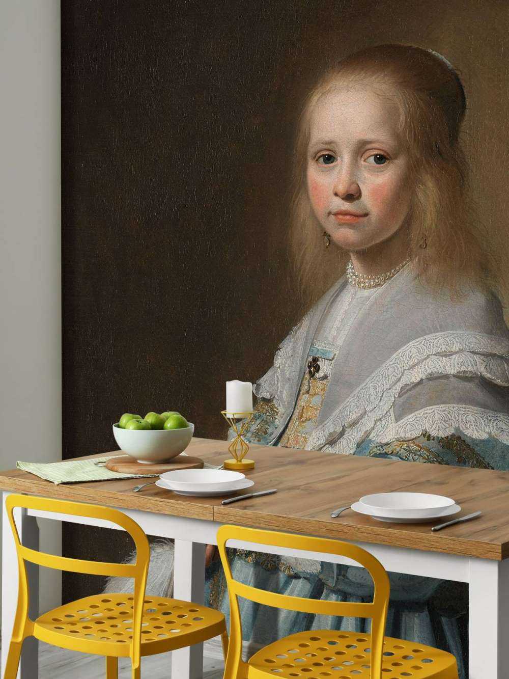 Portret van een meisje in het blauw