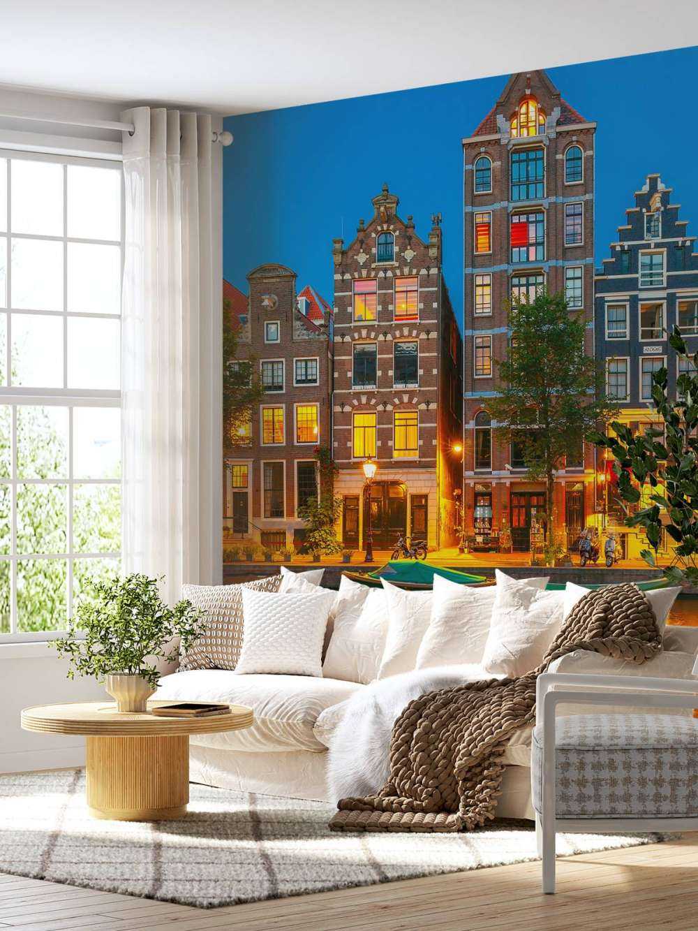 Verlichte gracht