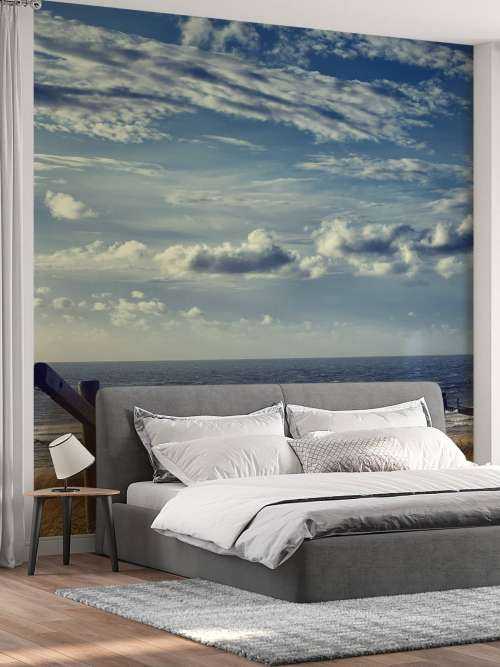 Strand en wolken