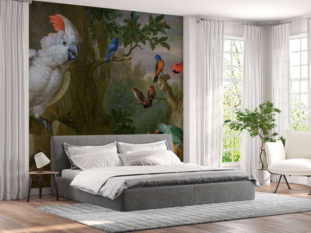 Tropical bird still life