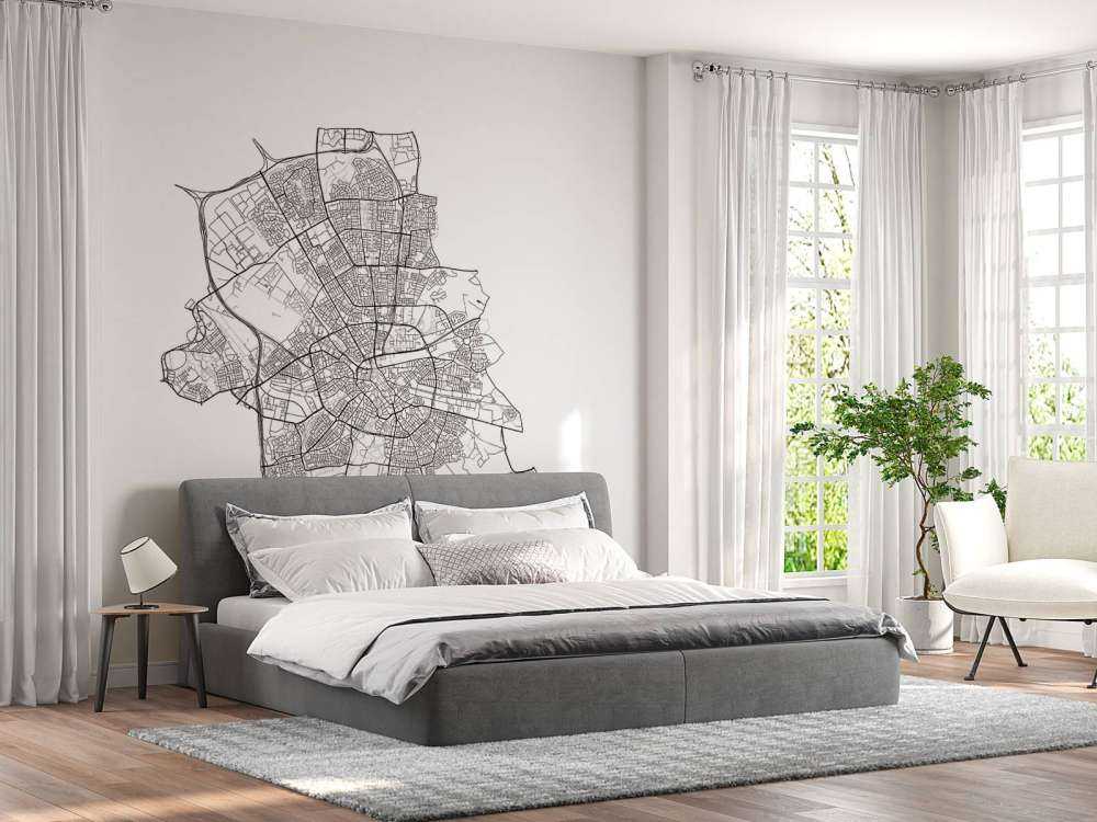 Plattegrond van Eindhoven, wit