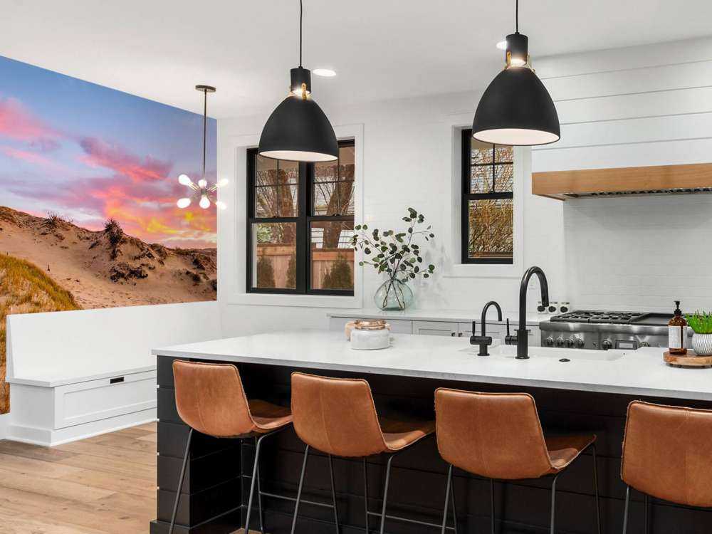 Zonsondergang vanuit de duinen