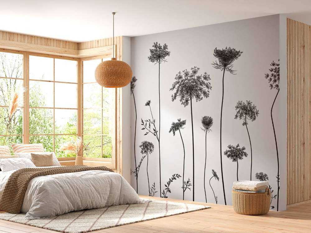 Fluitenkruid in zwart-wit