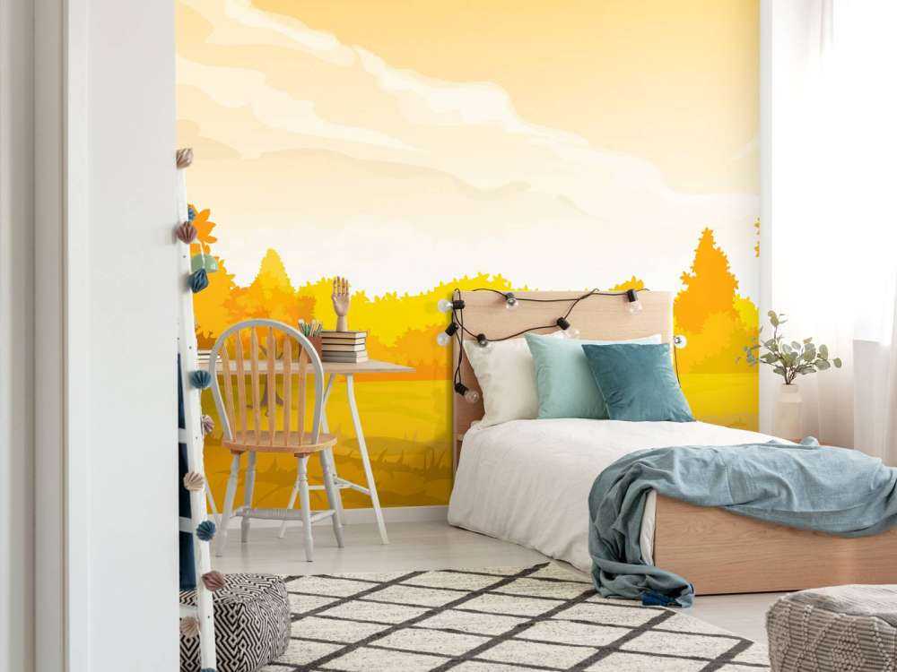 Illustratie van herfstlandschap