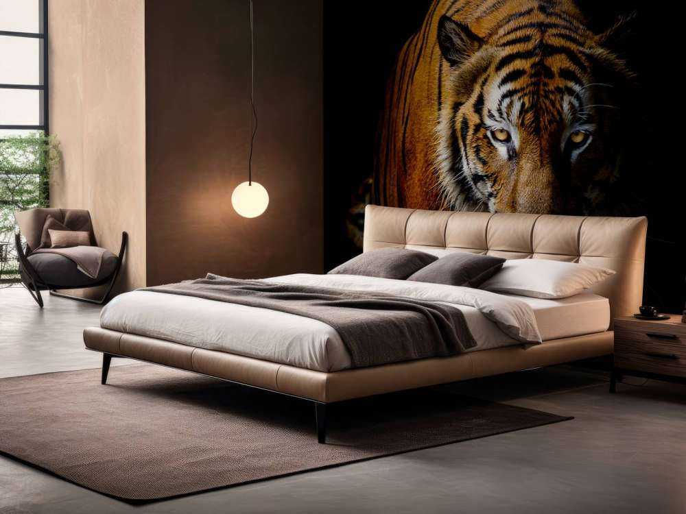 Tijger met een zwarte achtergrond