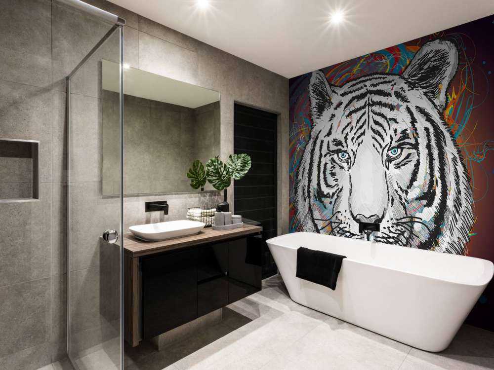 Tijger in de ruimte vector