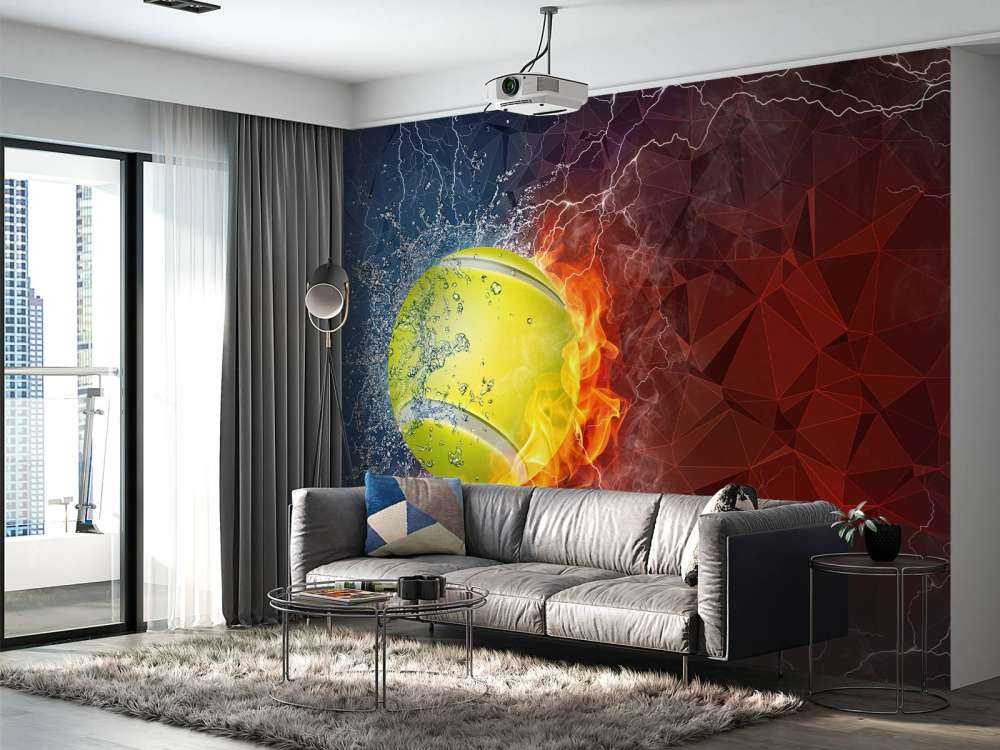 Tennisbal met veel kracht