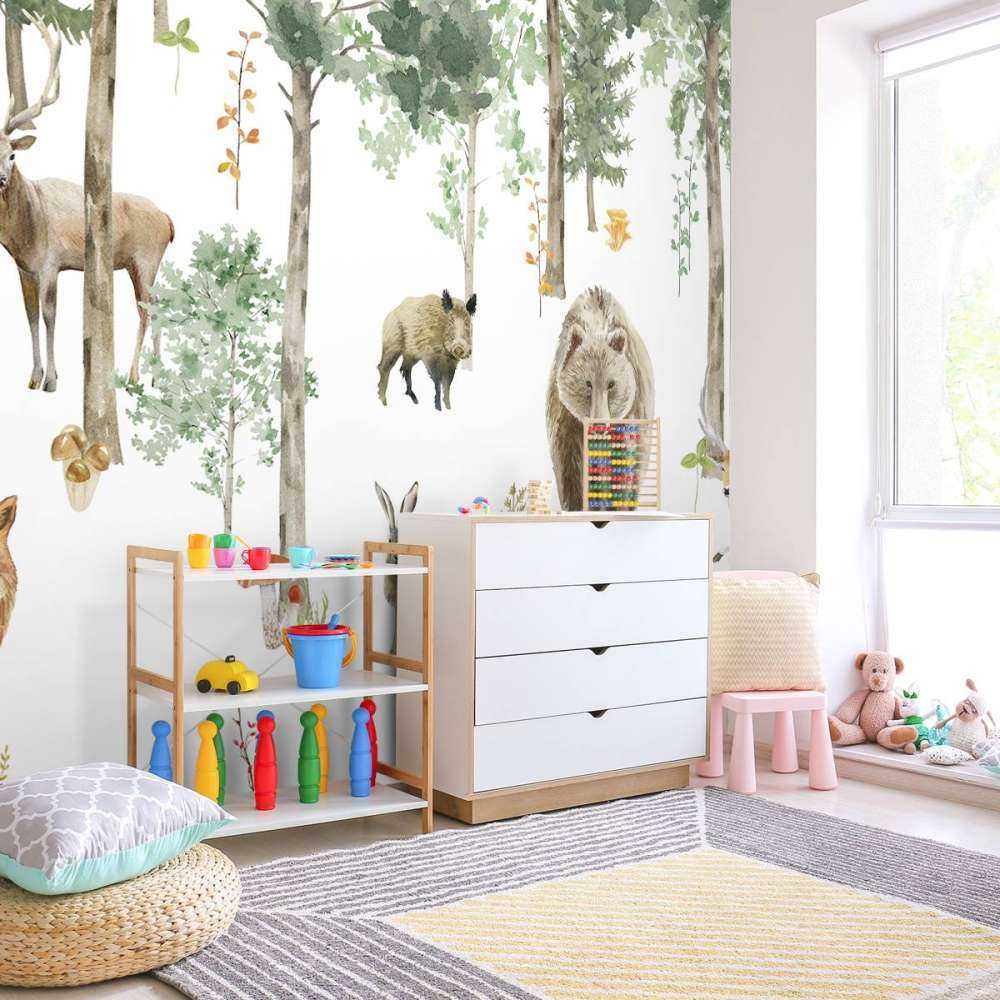 Bosdiertjes van waterverf