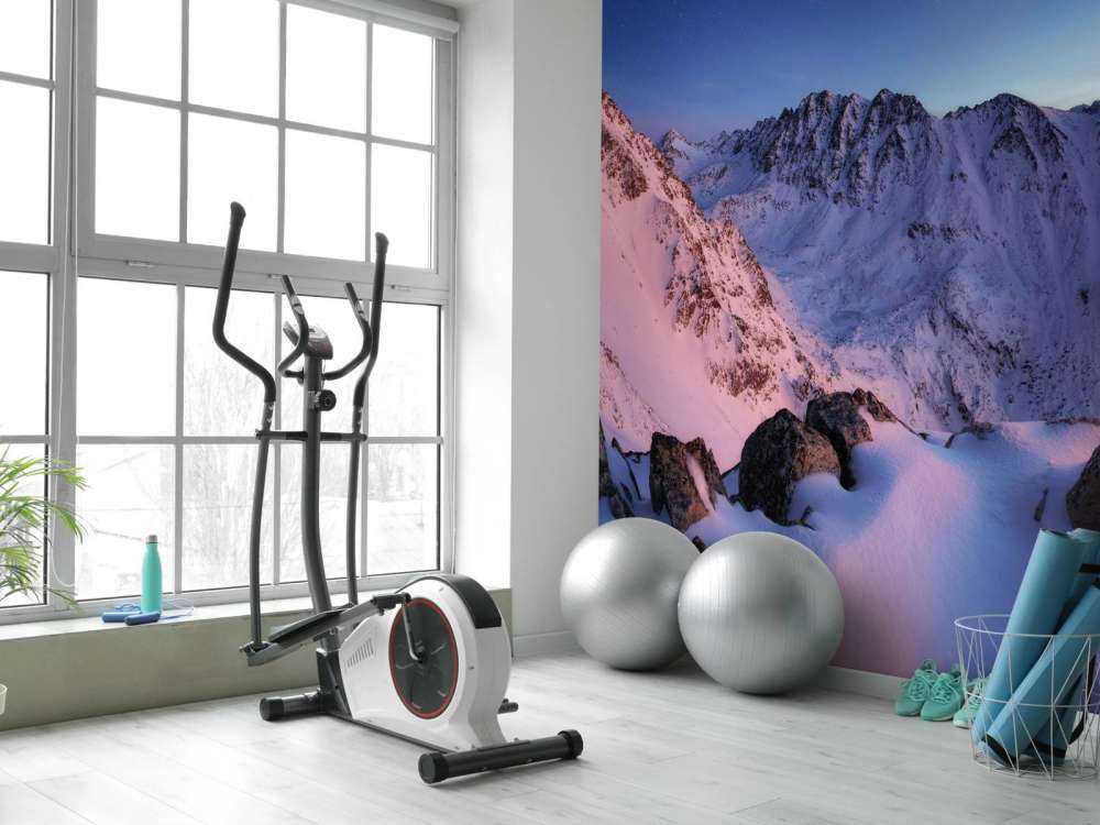 Ingesneeuwd berglandschap in Slowakije