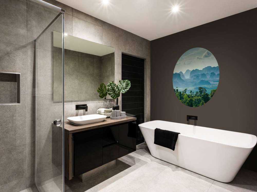 Mistig landschap in Thailand