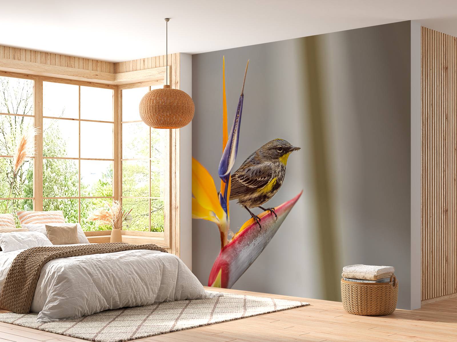Paradijsbloem met vogeltje