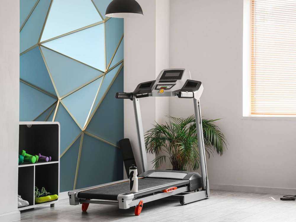 Driehoekige textuur in het blauw