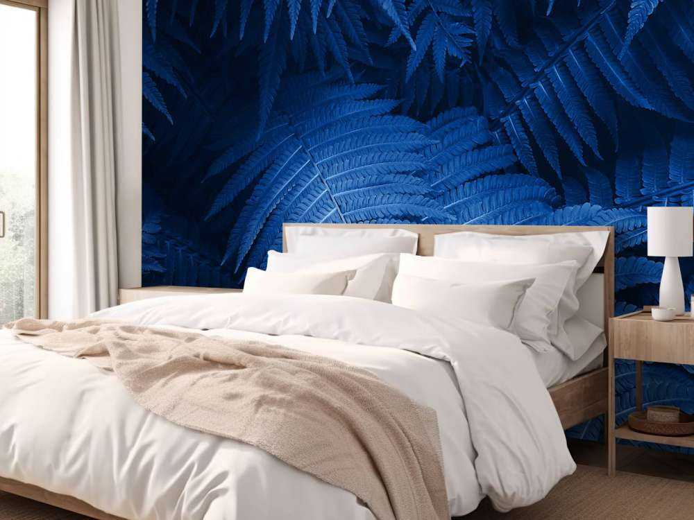 Blauwe varenbladeren