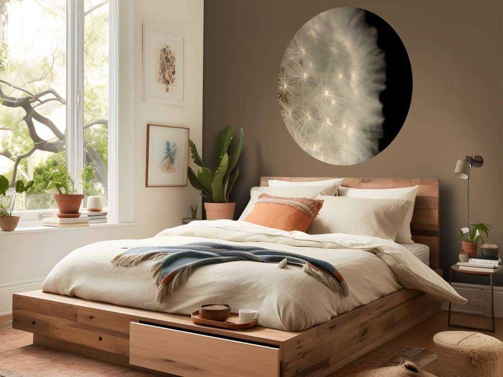 Paardenbloem met zwarte achtergrond