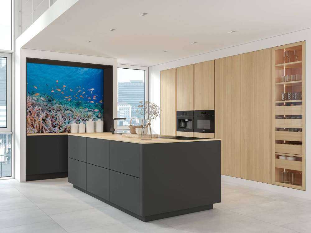 Koraalrif met kleine visjes