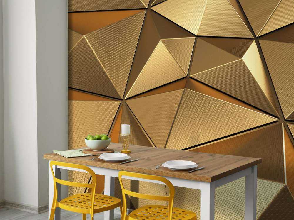 Gouden veelhoekig geometrisch oppervlak