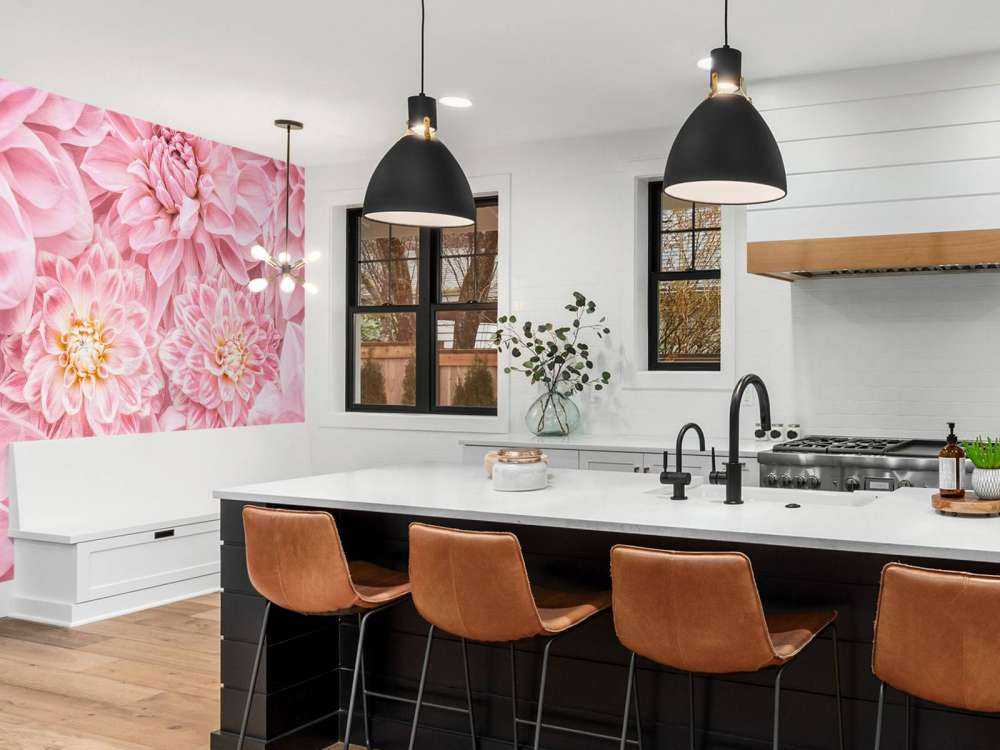 Roze bloemen met een gele kern