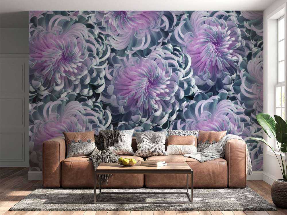 Roze chrysanthemum bloemen design