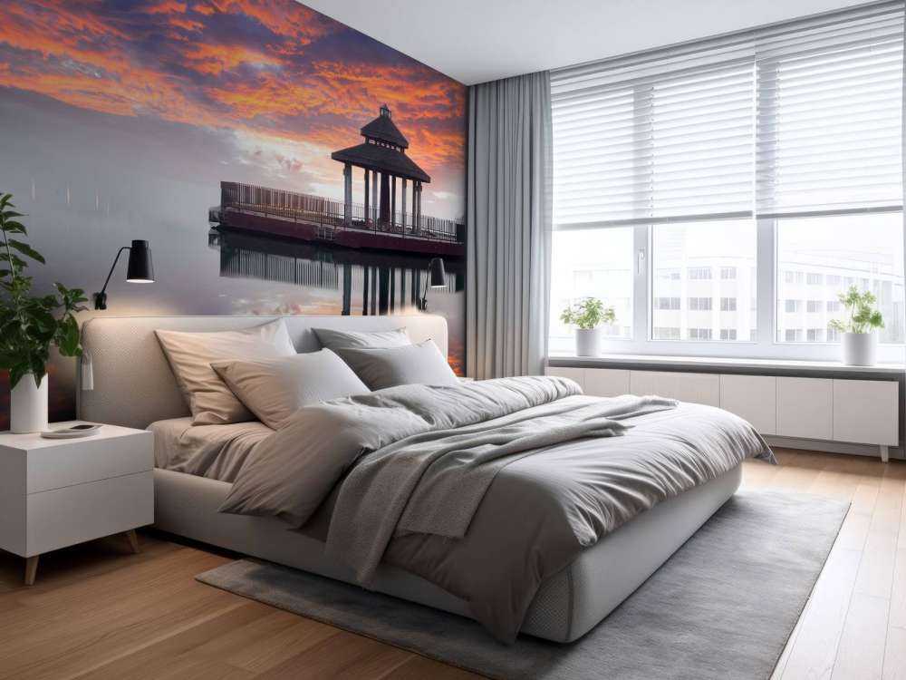 Sun Moon Lake in Taiwan bij zonsondergang