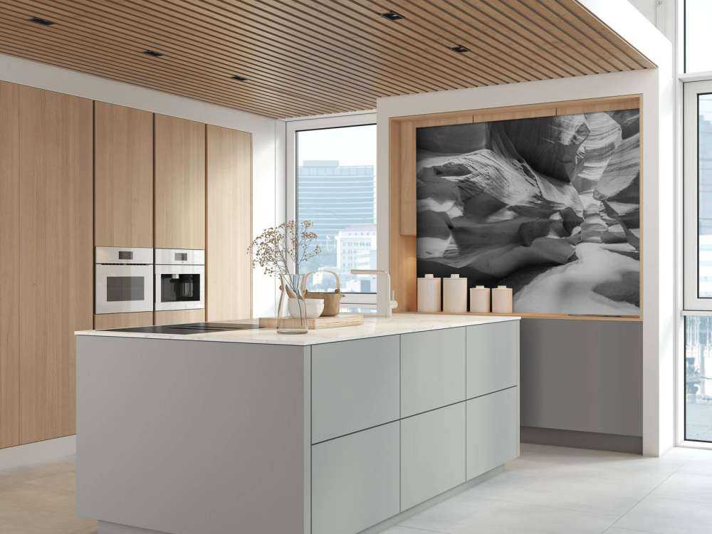 Zandsteen ravijn in zwart-wit