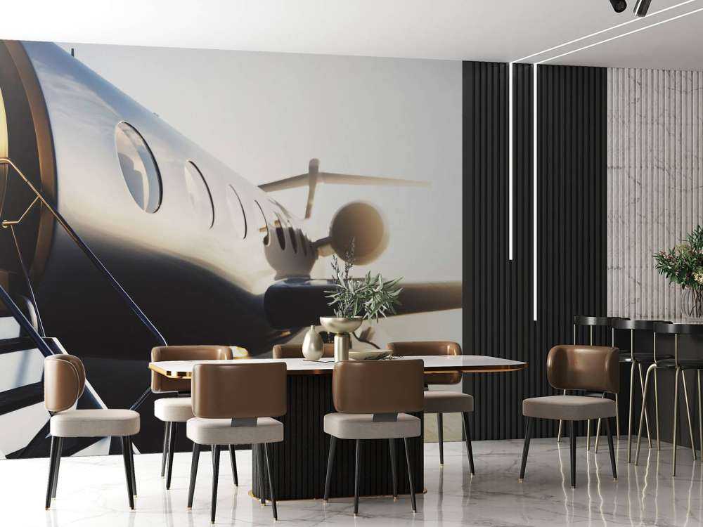 Zwarte privéjet