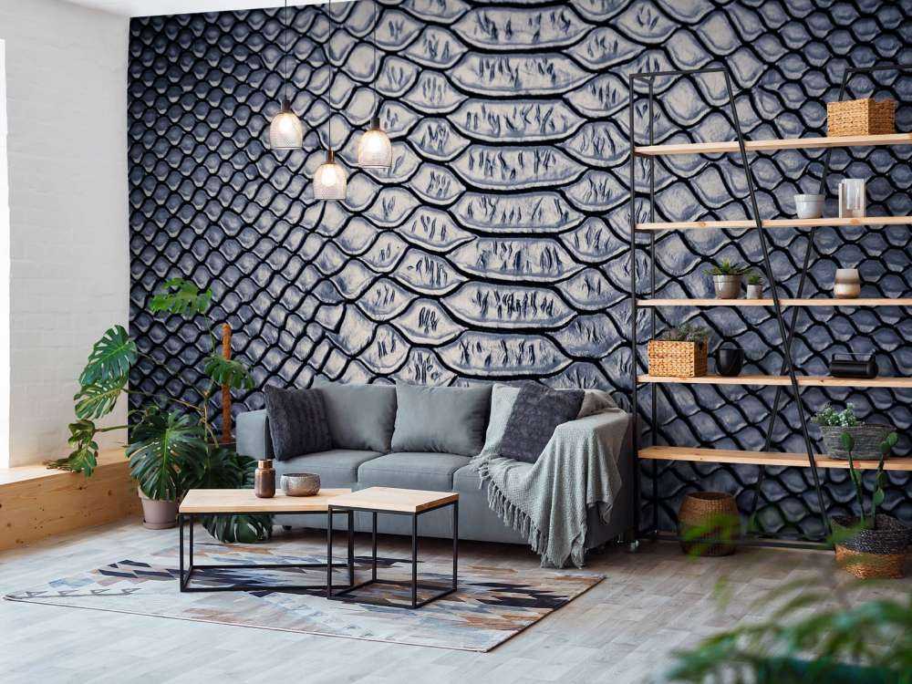 Donkere slangenhuid print